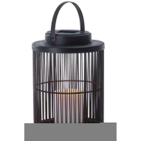 STERNO HOME 10 in. Solar Rattan Basket Lantern 102404